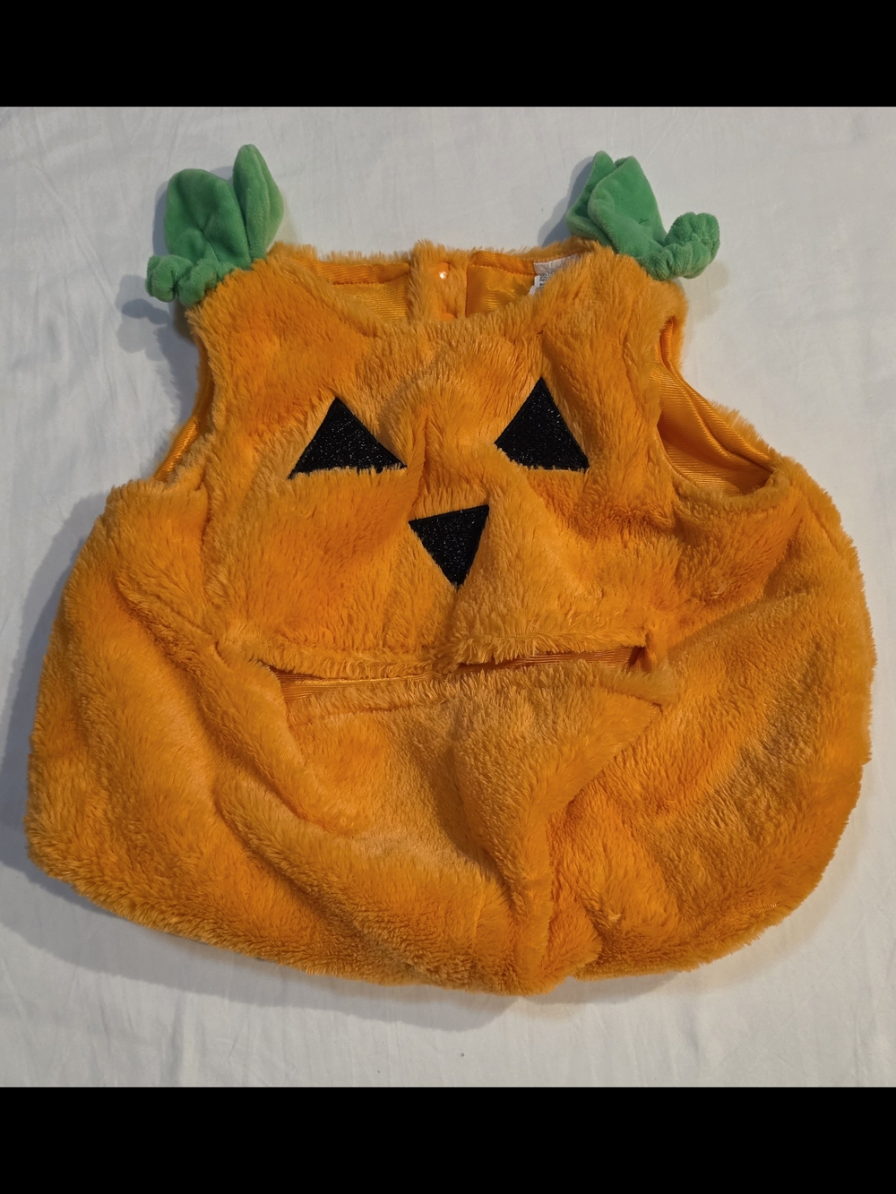 Target Orange Pumpkin Plush Costume with Green Leaf Accents Unisex Toddler